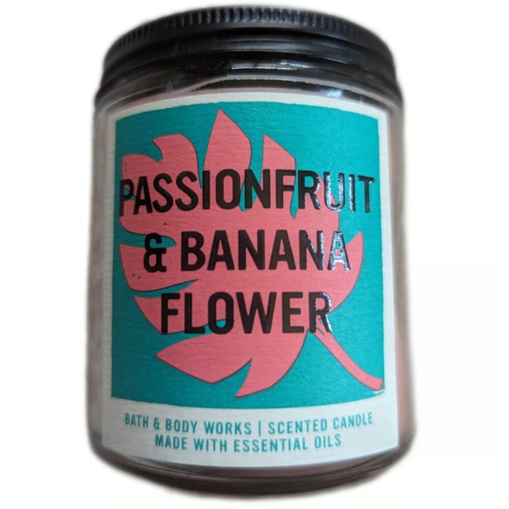 Bath Body Works PASSIONFRUIT & BANANA FLOWER Single Wick Candle